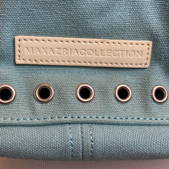 Maxazria Collection Purse Canvas Grommets Rope Handle Beach Resortwear Vacation - Picture 5 of 15